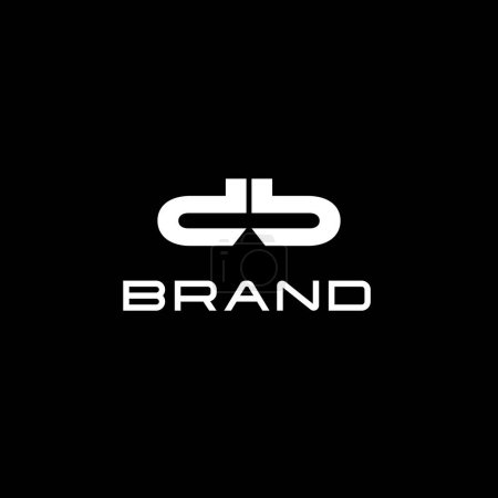 Buchstabe D und B Logo: DB: Ein futuristisches Monogramm für visionäre Marken