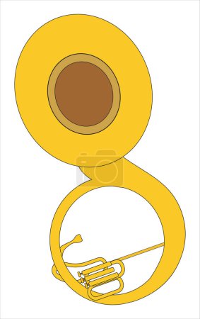 Illustration for A sousaphone music instrument - Royalty Free Image