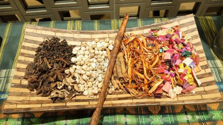 Indonesia herbal ingredients used to make drugs, healthcare traditional consept