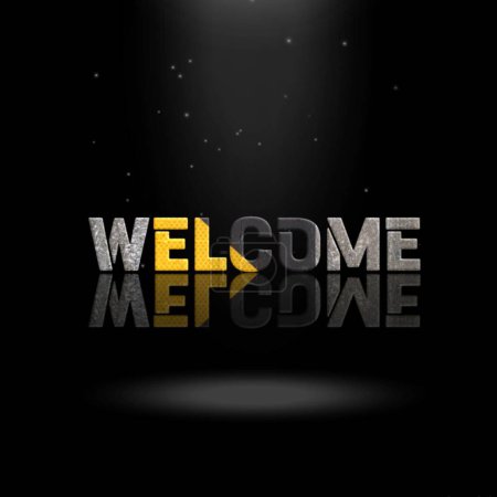 3D Animation Graphics Design, Welcome Text Effects.