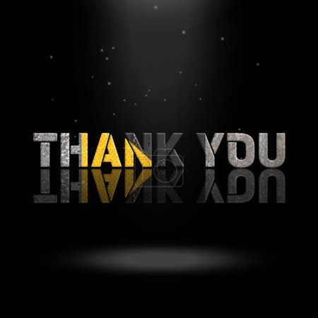 Photo for 3D Animation Graphics Design, Thank You Text Effects. - Royalty Free Image