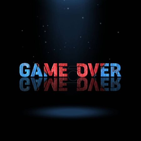 Photo for 3D Animation Graphics Design, GAME OVER Text Effects. - Royalty Free Image