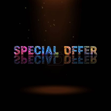 Photo for 3D Animation Graphics Design, SPECIAL OFFER Text Effects. - Royalty Free Image