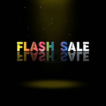 Photo for 3D Animation Graphics Design, FLASH SALE Text Effects. - Royalty Free Image