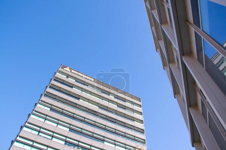 Photo for Business buildings receiving sunlight - Royalty Free Image