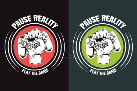 Pause Reality Play The Game, Gamer Boy Shirt, Funny Gamer Tee, Gamer Geschenke, Geschenke für Boy, Gaming Geschenke für Dad