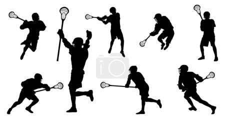 Lacrosse player silhouette vector