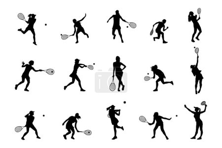 Silhouette einer Tennisspielerin