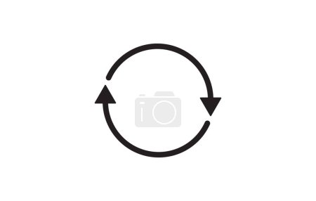 Icono de rotación cíclica vector, reciclaje recurrencia, renovación. Ilustración vectorial aislada