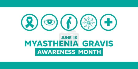 Myasthenia Gravis Awareness Month. Great for cards, banners, posters, social media and more. White background.  