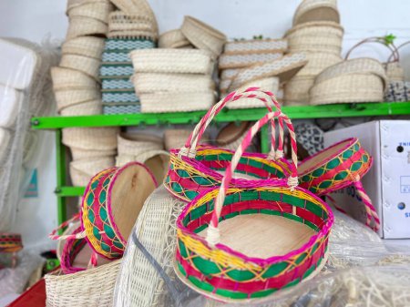 Handmade fruit baskets from rattan are environmentally friendly and help micro businesses