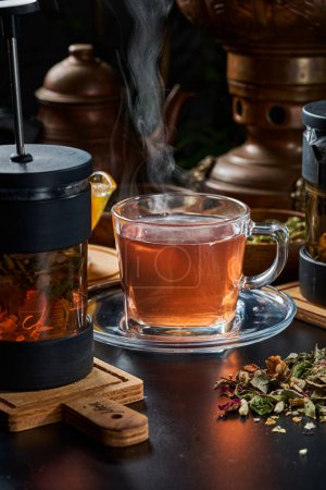 Turkish herbal tea with honey