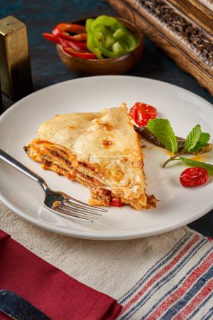 Photo for A dish of Turkish cuisine, Turkish lasagna - Royalty Free Image