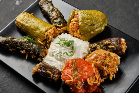 Photo for Vegetable dish stuffed with meat and rice (dolma) - Royalty Free Image