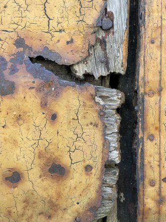 Foto de Textura de hierro oxidado. superficie metálica oxidada. - Imagen libre de derechos