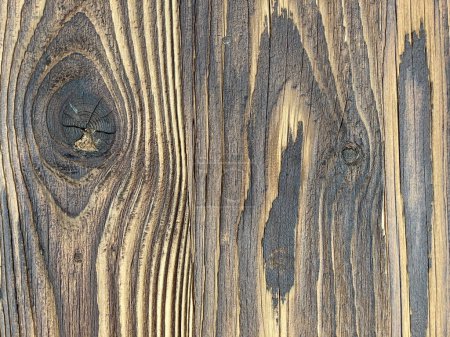 Foto de Textura de madera vieja, fondo de madera, madera marrón oscura - Imagen libre de derechos