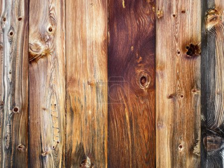 Foto de Viejo fondo de madera con tablas marrones - Imagen libre de derechos