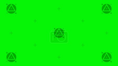 Photo for Green background with icons abstract backdrop - Royalty Free Image