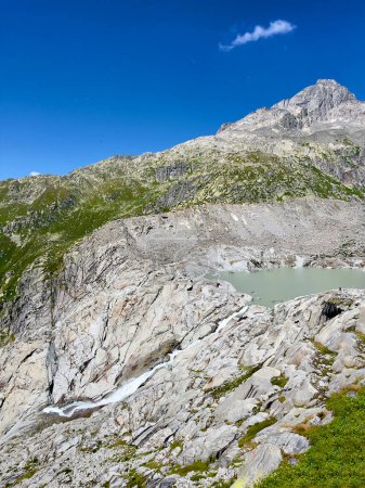 Furka pass. Switzerland glacier. Swiss nature.