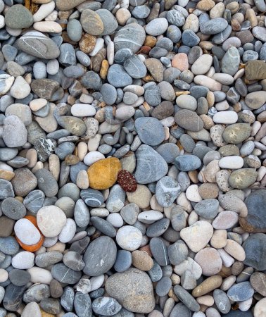 Stone background. Beach stones. Close up.