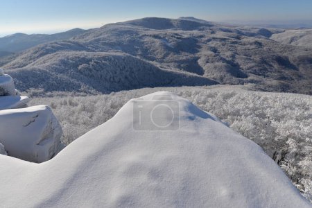 winter view of the Vihorlat mountain in Slovakia, Vihorlatske vrchy