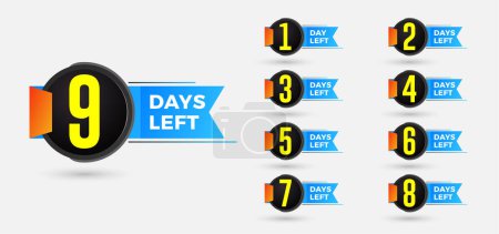 Countdown Anzahl der verbleibenden Tage Design