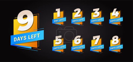 Countdown Anzahl der verbleibenden Tage mit editierbarem Texteffekt
