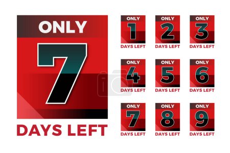 Countdown Anzahl der Tage noch Banner Design