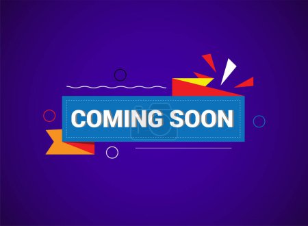 Coming soon banner template design, stay with us. banner design, vector illustration.