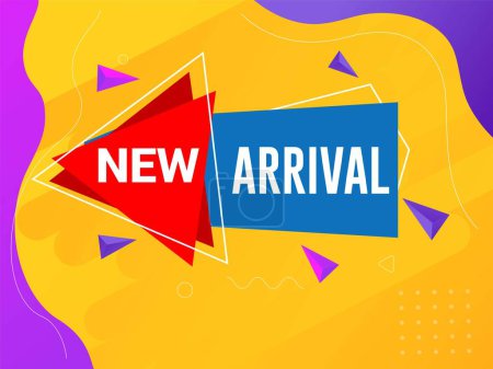 Illustration for New Arrival Sale Banner, New Arrival Vector Label Template Design, New Arrival Poster design. - Royalty Free Image