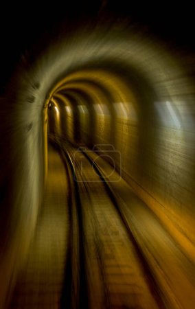 Photo for Railway tunnel in motion - Royalty Free Image