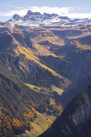 view of the Alps mountain range in the canton of Uri, Switzerland