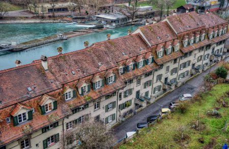Foto de Berna, casas junto al río Aare - Imagen libre de derechos