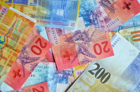 Collage Vieux Francs Suisses