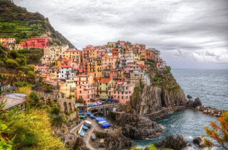 Téléchargez les photos : Manarola, Cinque Terre, en Méditerranée italienne - en image libre de droit