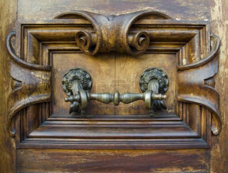 Photo for Ancient handle at the front of an old door - Royalty Free Image