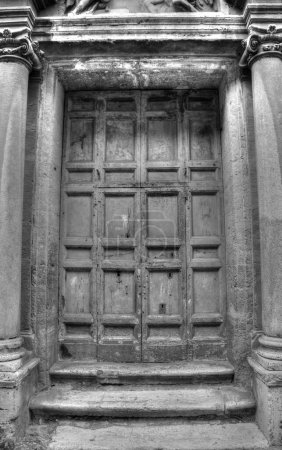 An old massive door in Rome.