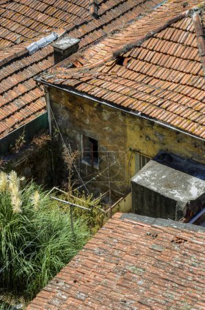 Foto de Viejos techos y casasen porto - Imagen libre de derechos