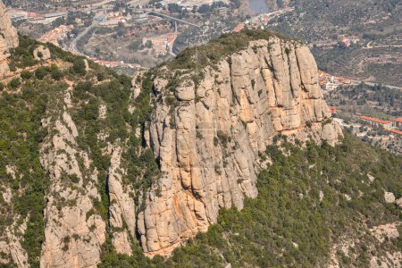 Montagnes rocheuses au monastère de montserrat en Catalonie, Espagne