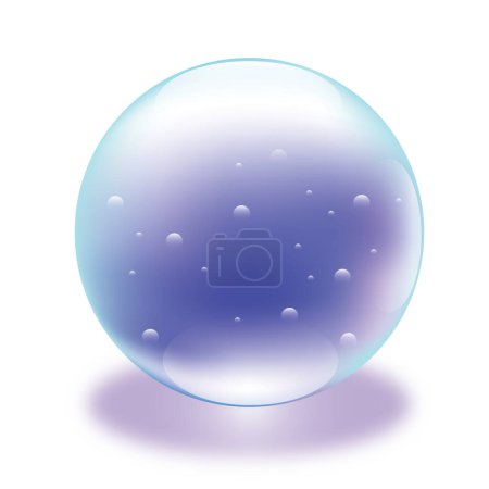 Téléchargez les illustrations : Illustration vectorielle sphère de verre - en licence libre de droit