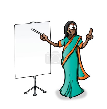 Illustration for Person making a presentation illustration - Royalty Free Image