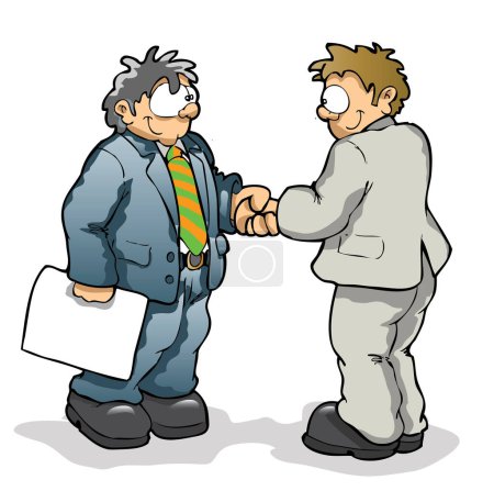 Illustration for Two business men shaking hands - Royalty Free Image