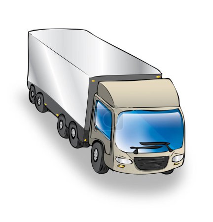 Illustration for Truck on the background, vector illustration - Royalty Free Image
