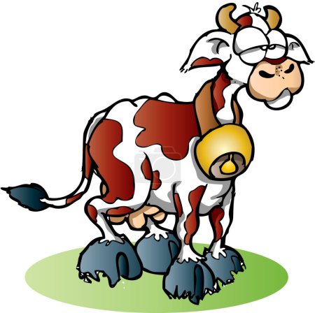 Ilustración de Ilustración de una vaca sobre un fondo blanco - Imagen libre de derechos