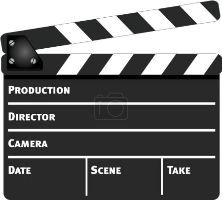 Illustration for Movie clapperboard on a white background - Royalty Free Image
