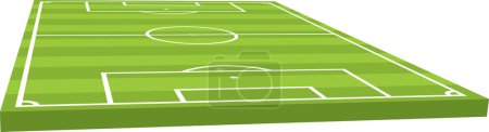 Illustration for 3d illustration perspective of a soccer football field vector - Royalty Free Image