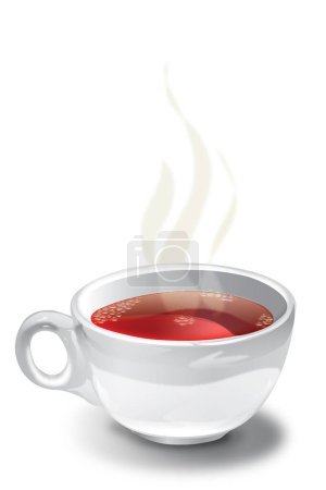 Illustration for Cup of tasty hot fruit tea - Royalty Free Image