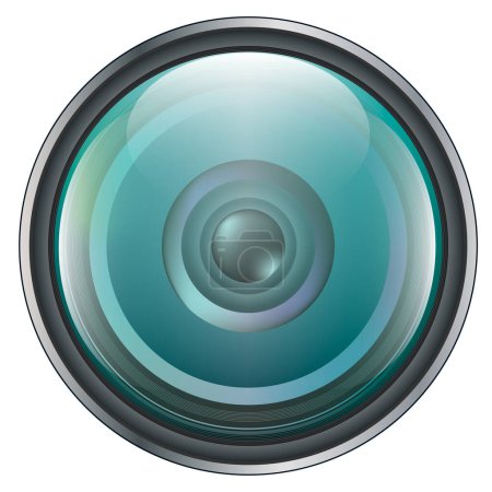 Illustration for Vector illustration of a camera lens - Royalty Free Image