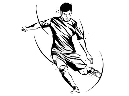 un joueur de soccer qui court avec le ballon dans le tournoi