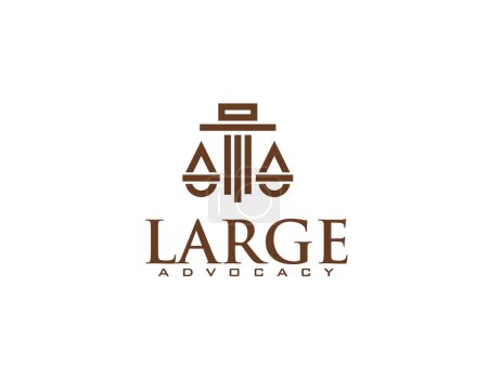 letra abstracta e logotipo de la ley, diseño del logotipo de la firma de abogados, logotipo del pilar, abogado en el logotipo de la ley